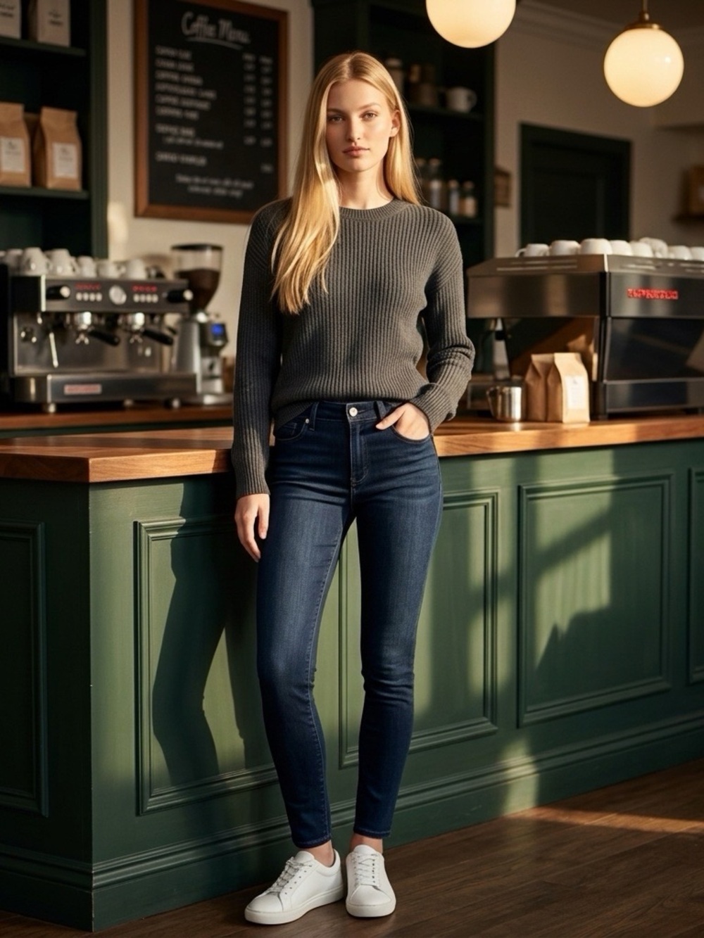 PAIGE Hoxton Ankle Jeans Women’s High Rise Skinny Dark Indigo Stretch Denim 25